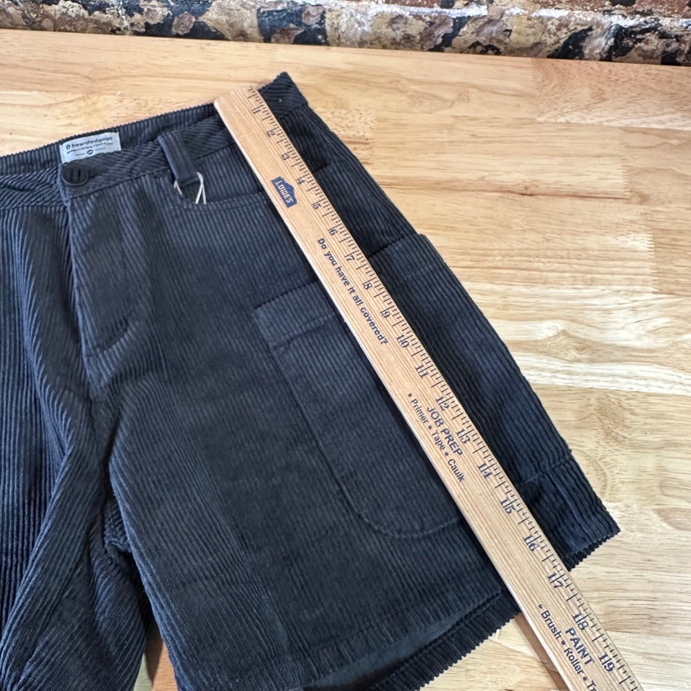Bearded Goat Summer Days Corduroy Shorts Mens 28 Black Workwear - Picture 8 of 12